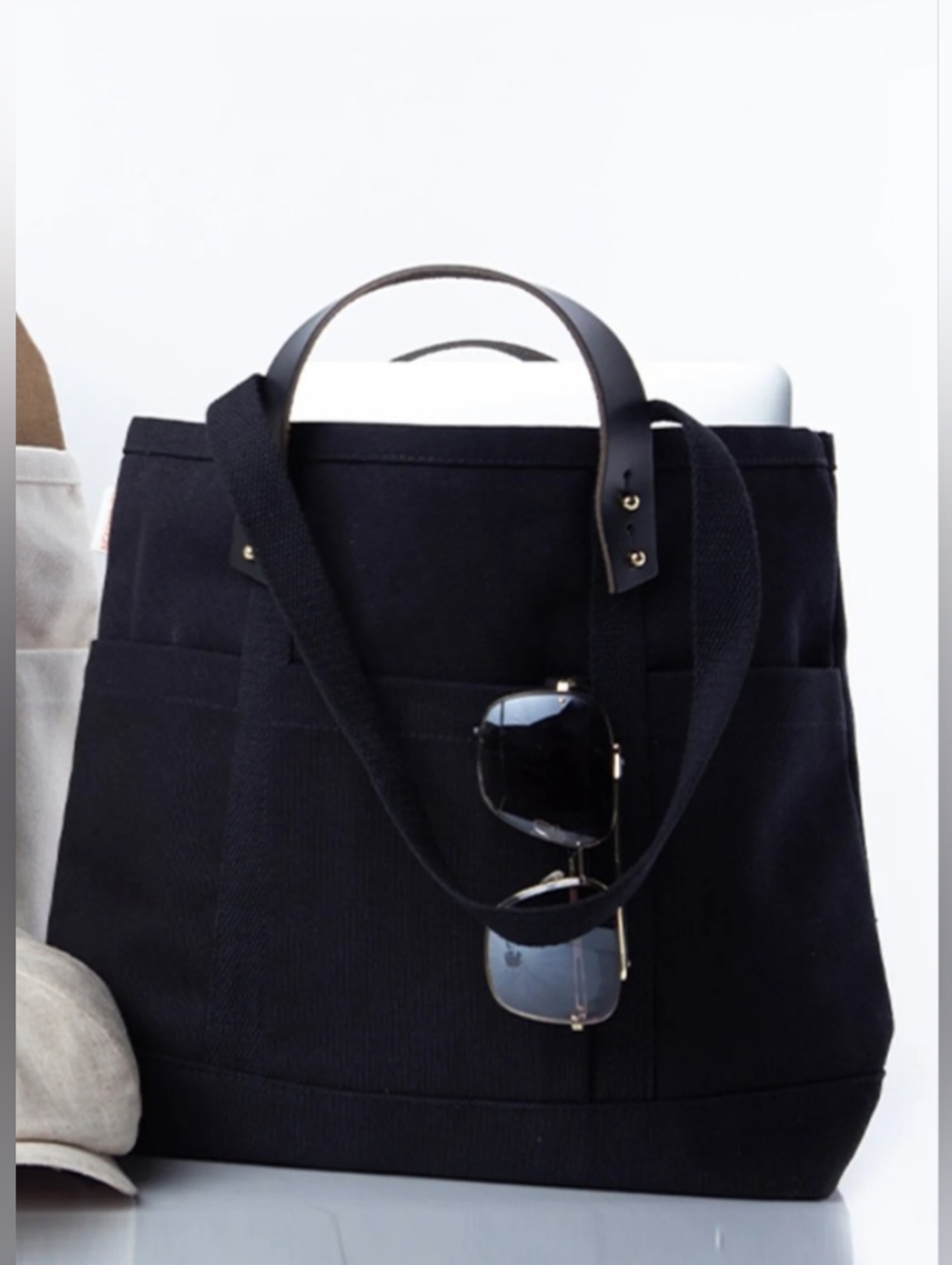 Black Canvascraft Leather-Handled Tote by CB Station One Size - Picture 11 of 11